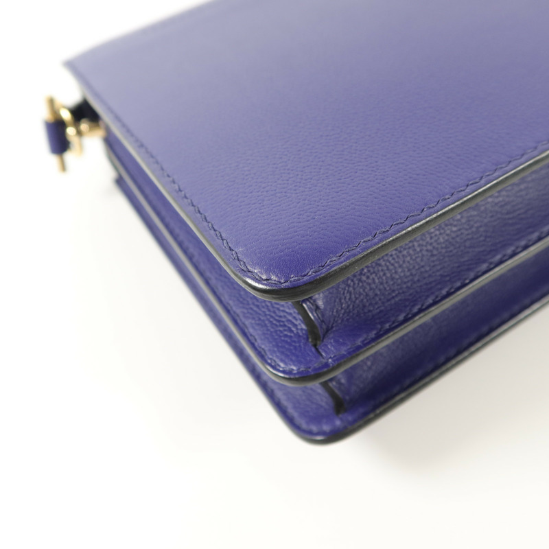 HERMES Evercolor皮革Roulis 23肩背袋Iris-15