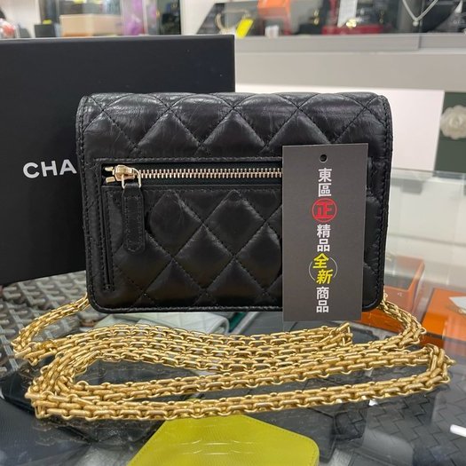 東區正精品㊣CHANEL AP1764 全新香奈兒黑色羊皮2.55金扣晚宴包斜背包 RZ3241-8