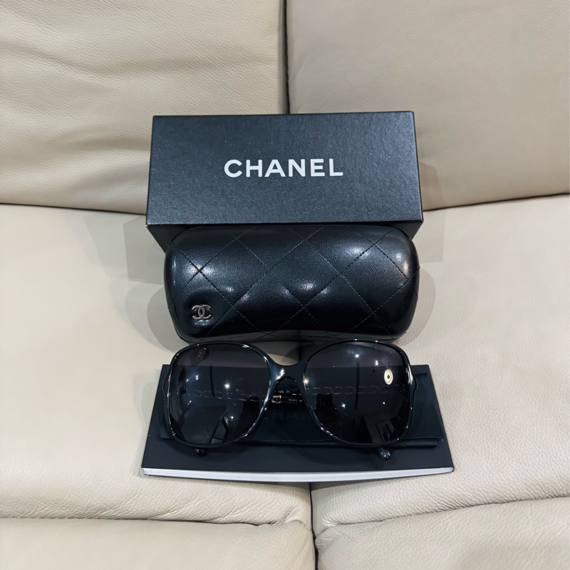 Chanel 香奈兒 經典鏈條款黑色墨鏡/98新美品-0