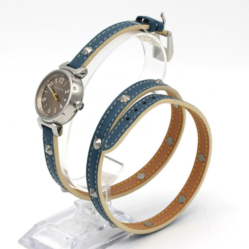 路易威登 Tambour 三重線圈 Q1212 SS 石英腕錶-1