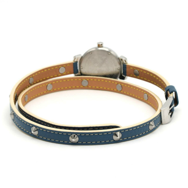 路易威登 Tambour 三重線圈 Q1212 SS 石英腕錶-4