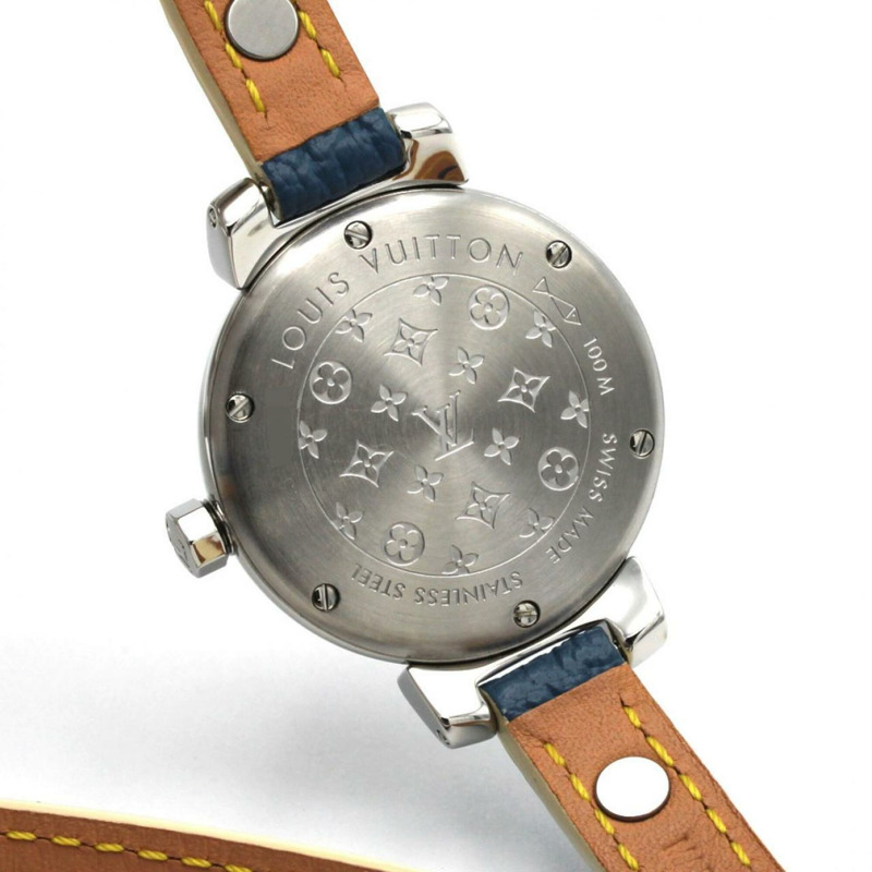 路易威登 Tambour 三重線圈 Q1212 SS 石英腕錶-5