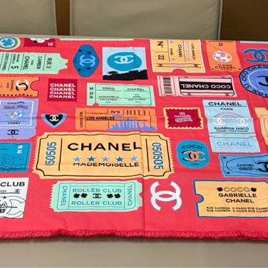 Chanel 特大款絲棉披肩-5