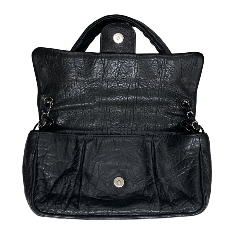 CHANEL 香奈兒 Lady Braid Flap Bag 手提包 皮革 黑色 銀釦-6