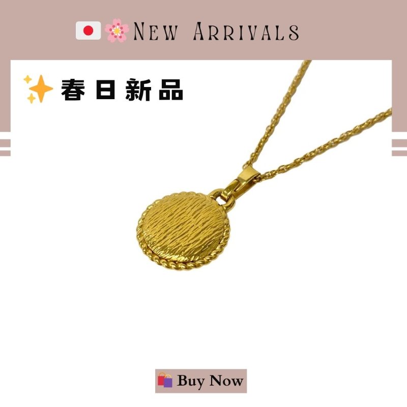 🛍️🎁 26 🔥 5月新品【預訂】💖 🔥💖 ✨Christian Dior CD 金色圓牌頸鏈 DIOR NECKLACE-5