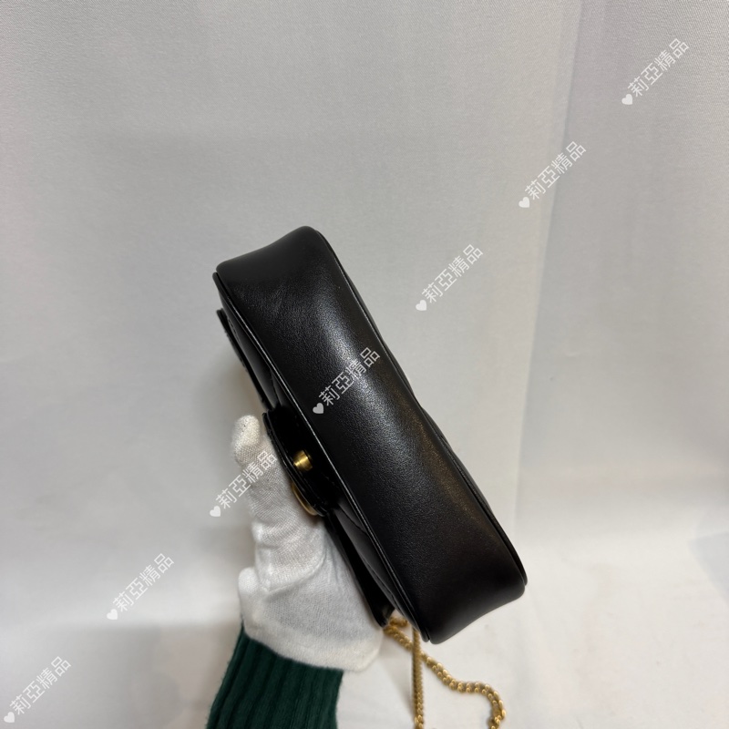 莉亞精品♡ Gucci Super mini 黑金 二手美包-4
