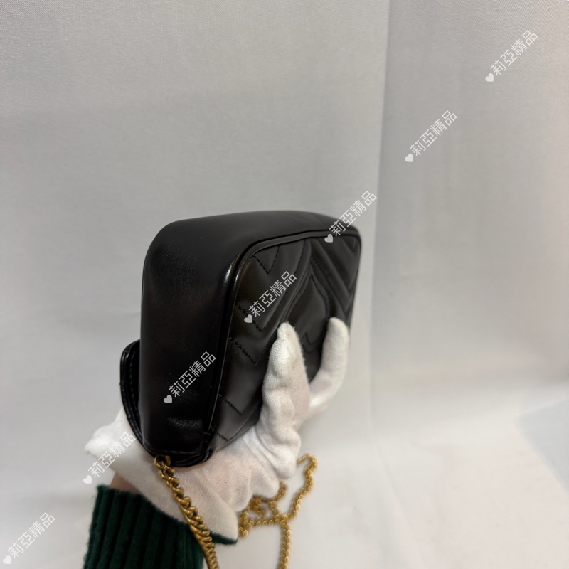 莉亞精品♡ Gucci Super mini 黑金 二手美包-10