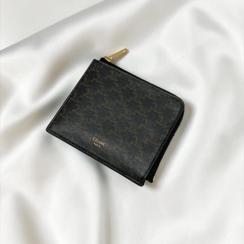 莉亞精品♡ Celine 拉鏈卡包 二手