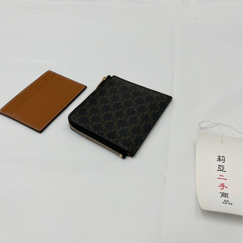 莉亞精品♡ Celine 拉鏈卡包 二手-6