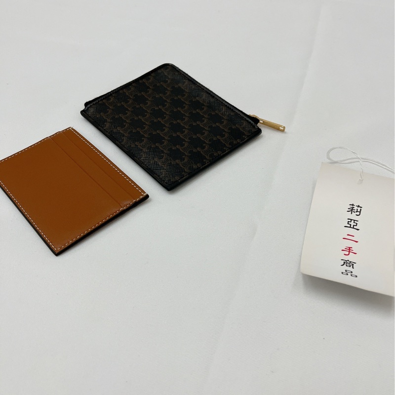莉亞精品♡ Celine 拉鏈卡包 二手-7