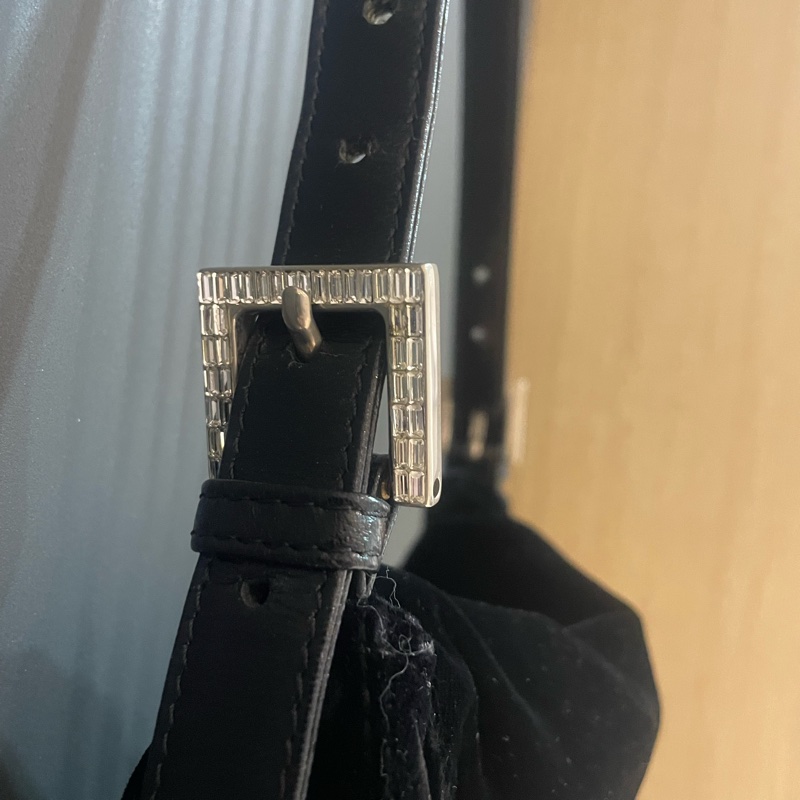 Fendi 絨布 石華洛世奇水鑽 包-3