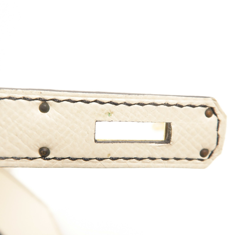 HERMES Epsom皮革Kelly 28 SPO手挽肩背兩用袋Noir/Craie-16