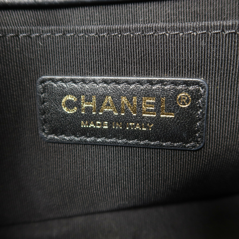 CHANEL 羊皮皮革Boy 20鏈帶肩背袋-5