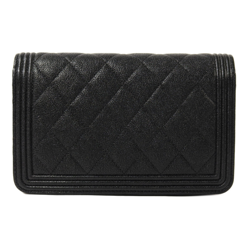CHANEL 牛皮皮革LeBoy Wallet On Chain鏈帶肩背袋-1