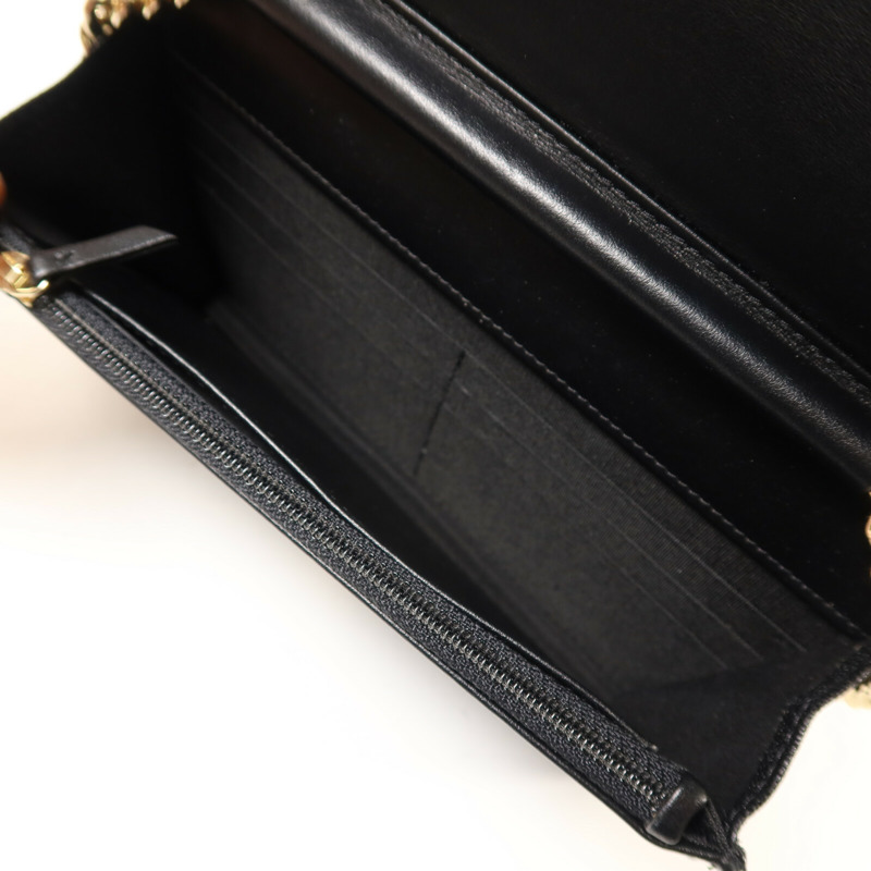 CHANEL 牛皮皮革LeBoy Wallet On Chain鏈帶肩背袋-4