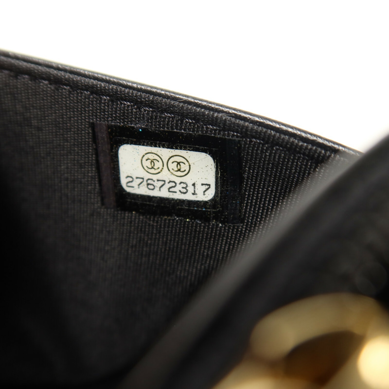 CHANEL 牛皮皮革LeBoy Wallet On Chain鏈帶肩背袋-7