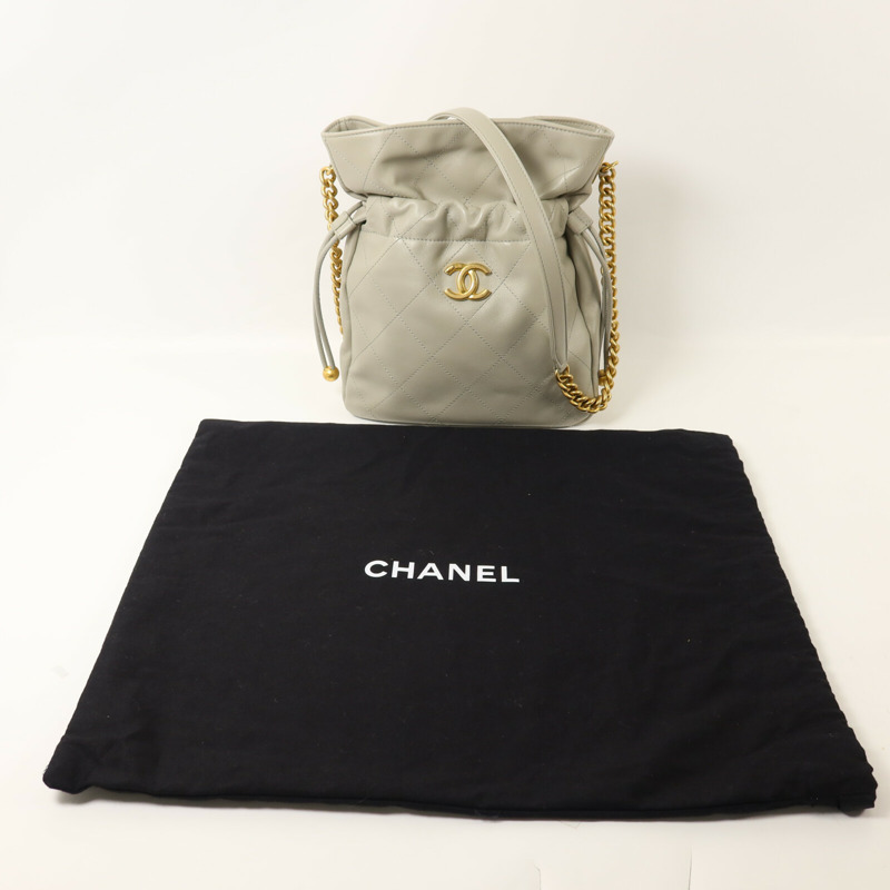 CHANEL 羊皮皮革Chain Shoulder鏈帶肩背袋-8