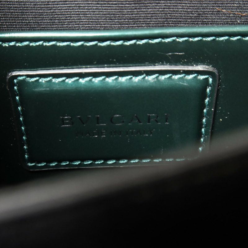 BVLGARI 漆皮皮革Serpenti Forever鏈帶手挽肩背兩用袋-5