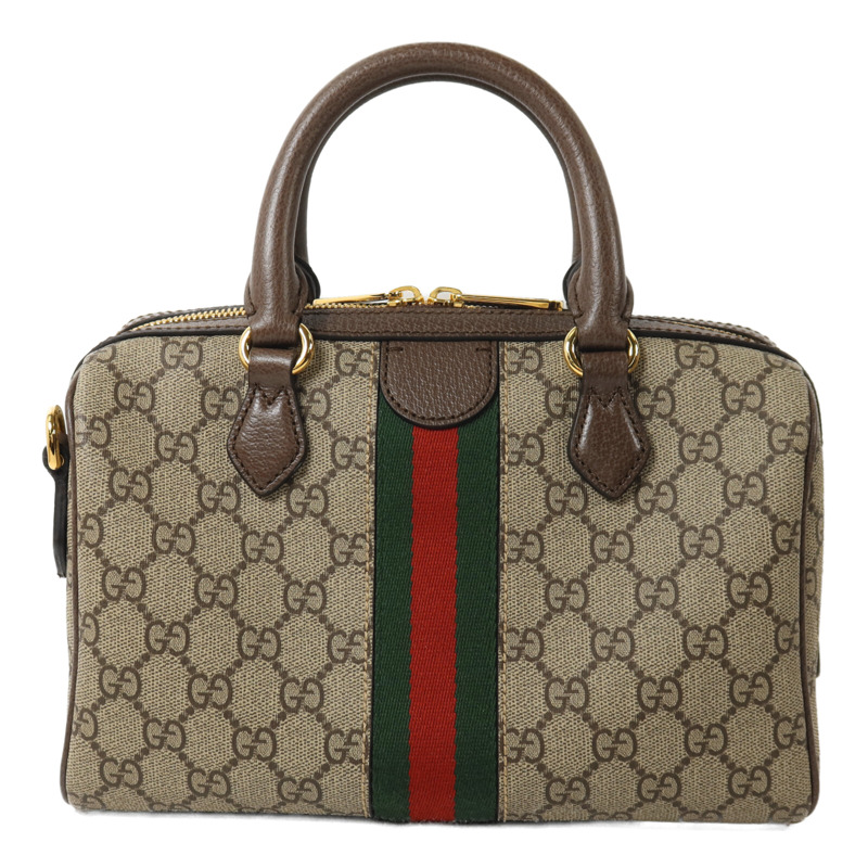 GUCCI 塗層帆布Ophidia GG手挽肩背兩用袋-1