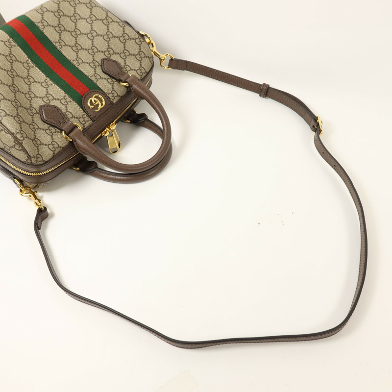 GUCCI 塗層帆布Ophidia GG手挽肩背兩用袋-8