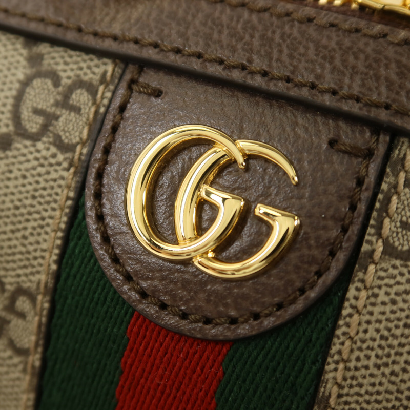 GUCCI 塗層帆布Ophidia GG手挽肩背兩用袋-10