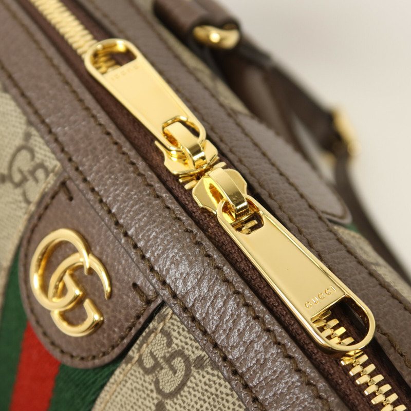 GUCCI 塗層帆布Ophidia GG手挽肩背兩用袋-11