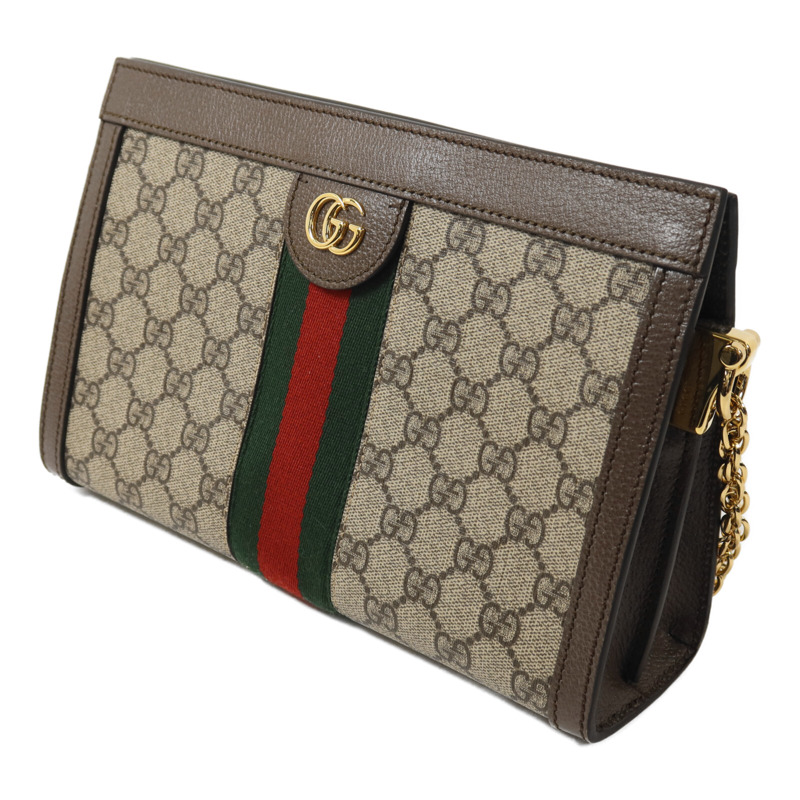 GUCCI 塗層帆布Ophidia GG鏈帶肩背袋-2