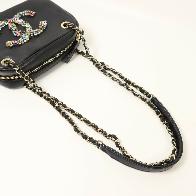 CHANEL 羊皮皮革Chain Shoulder鏈帶肩背袋-7