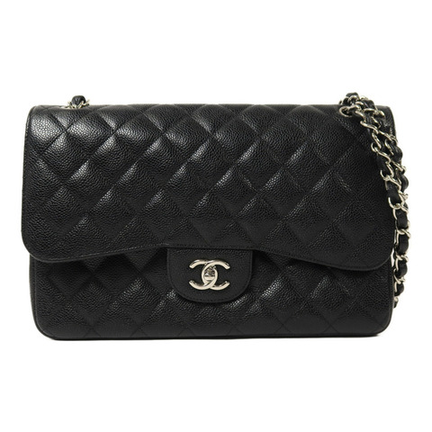 CHANEL 牛皮皮革Large Classic鏈帶肩背袋