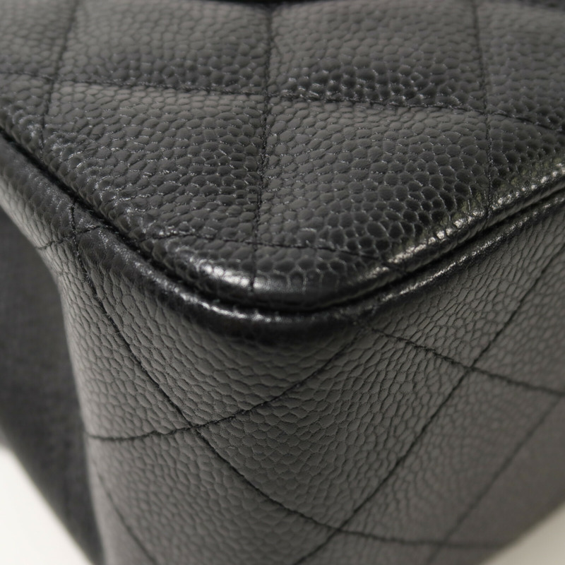 CHANEL 牛皮皮革Large Classic鏈帶肩背袋-11