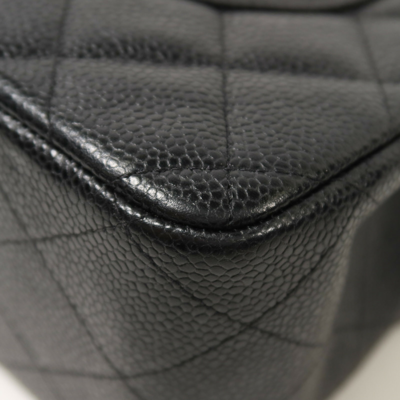 CHANEL 牛皮皮革Large Classic鏈帶肩背袋-12