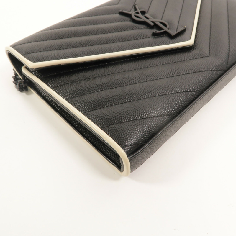 SAINT LAURENT 牛皮皮革Cassandre Chain Wallet肩背袋-11