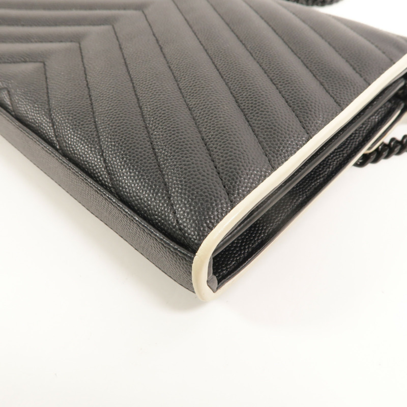 SAINT LAURENT 牛皮皮革Cassandre Chain Wallet肩背袋-12