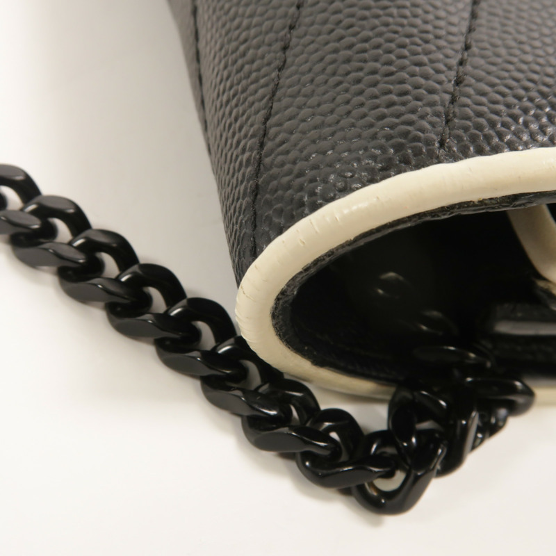 SAINT LAURENT 牛皮皮革Cassandre Chain Wallet肩背袋-15