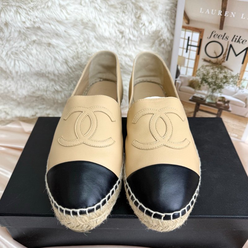 Chanel杏皮經典漁夫鞋-1