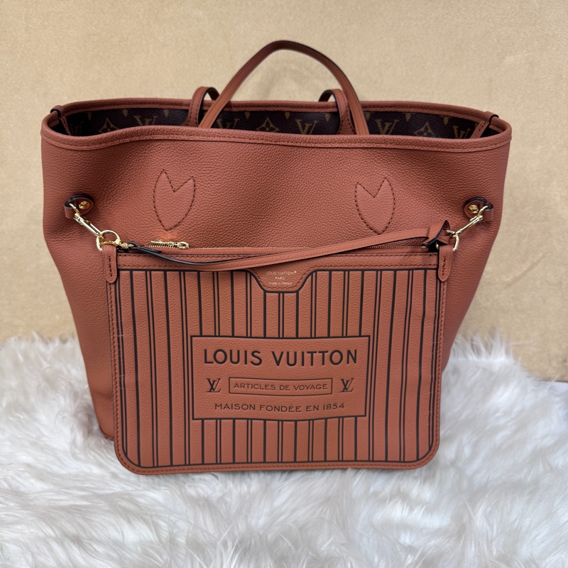 LV Neverfull Inside Out MM 新款雙面托特包 晶片款-0
