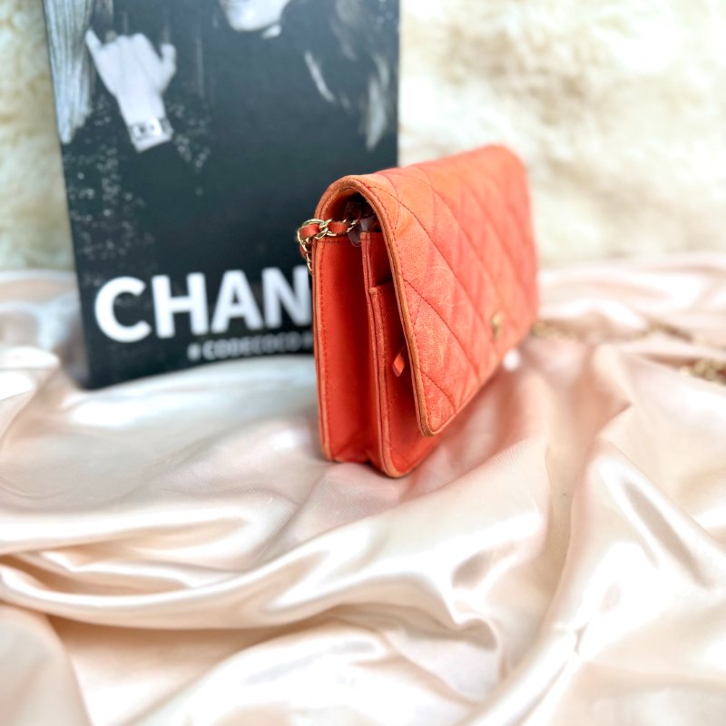 Chanel Woc 紅色 羊皮 22開-3