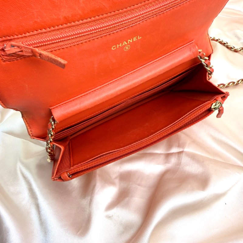 Chanel Woc 紅色 羊皮 22開-4