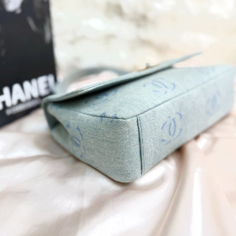 Chanel Timeless 牛仔布 翻盖-5