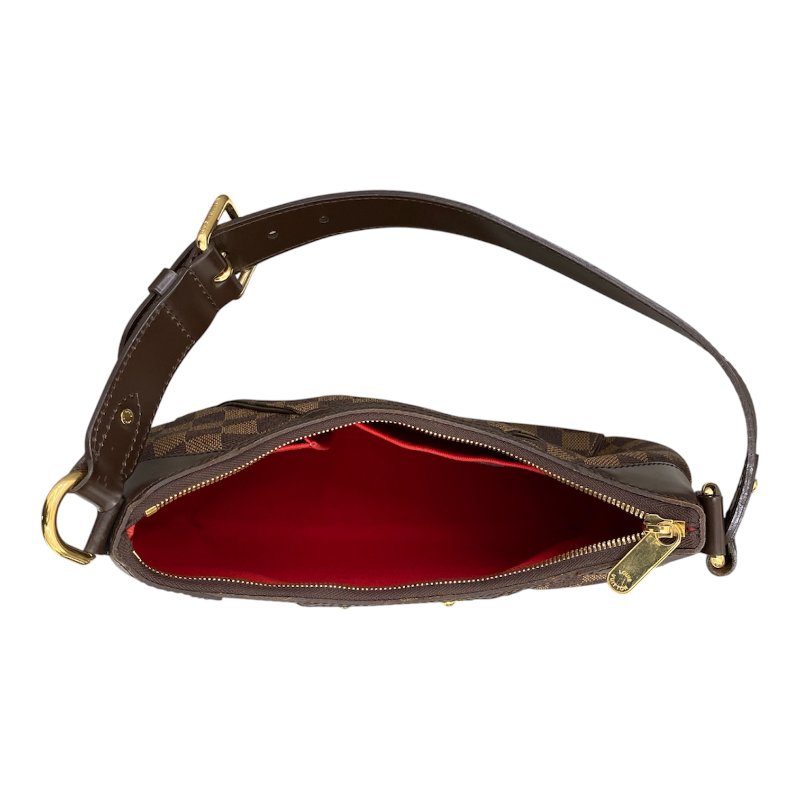 LOUIS VUITTON 路易威登  側背包 Thames PM 棕色棋盤格 帆布 PVC 金釦-6