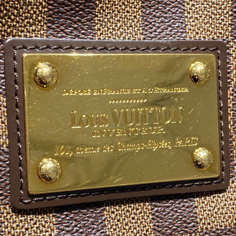LOUIS VUITTON 路易威登  側背包 Thames PM 棕色棋盤格 帆布 PVC 金釦-15