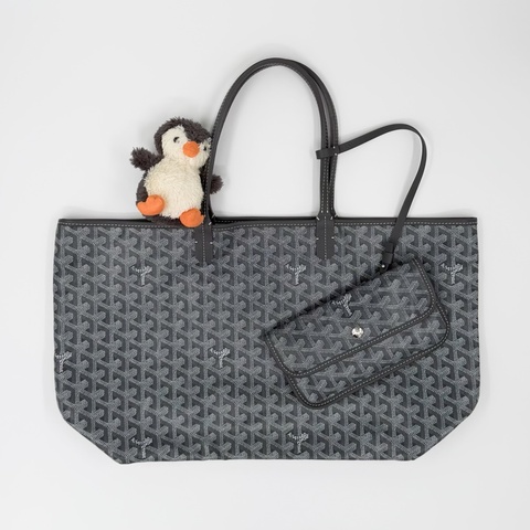 Goyard Saint Louis PM 稀缺灰色老花托特包