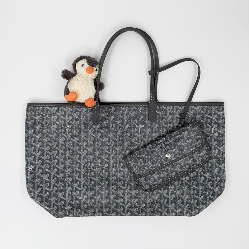 Goyard Saint Louis PM 稀缺灰色老花托特包-0