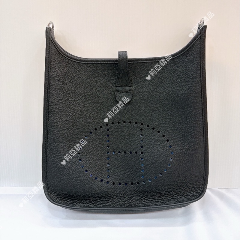 莉亞精品♡Hermes Evelyn 29 黑銀 K刻 TC皮 二手-1