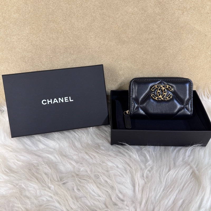 Chanel 19系列拉鏈零錢包 晶片款 閑置品-0