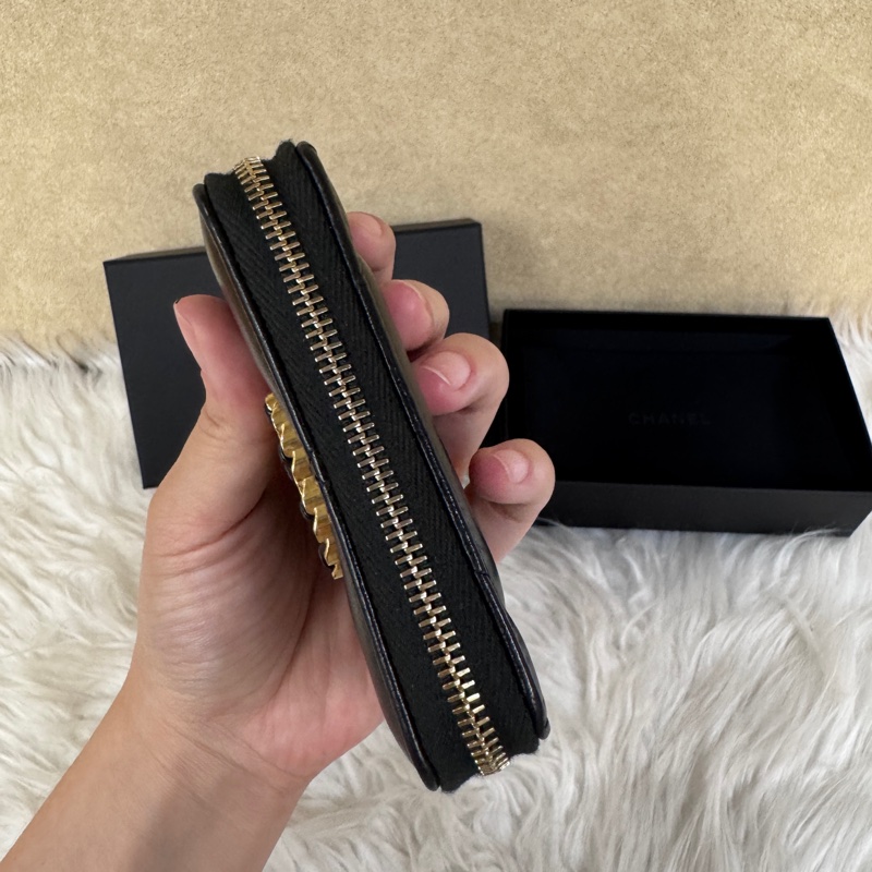 Chanel 19系列拉鏈零錢包 晶片款 閑置品-5