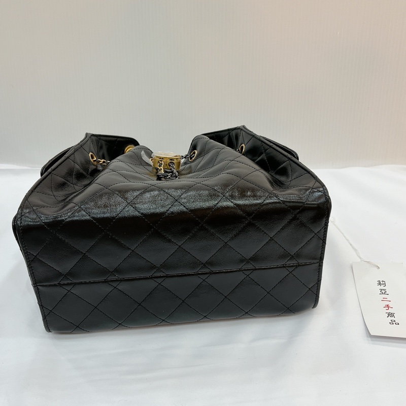 莉亞精品♡Chanel AS5293 25bag 亮面折紋小牛皮 二手-8