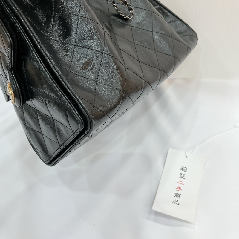 莉亞精品♡Chanel AS5293 25bag 亮面折紋小牛皮 二手-9
