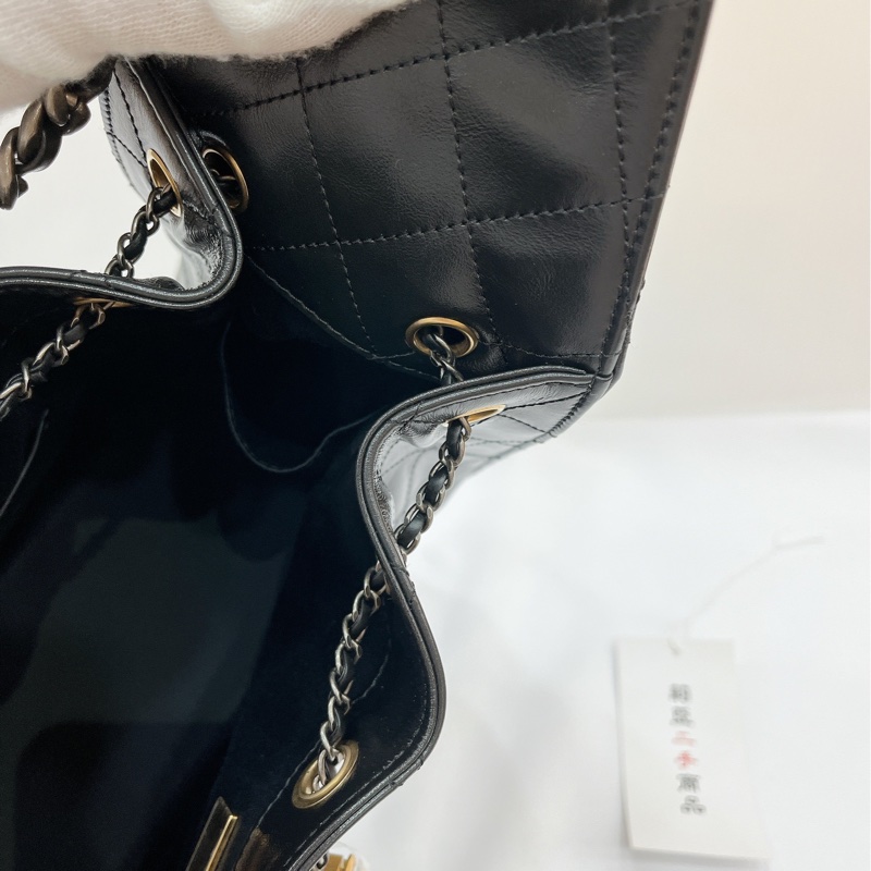 莉亞精品♡Chanel AS5293 25bag 亮面折紋小牛皮 二手-17