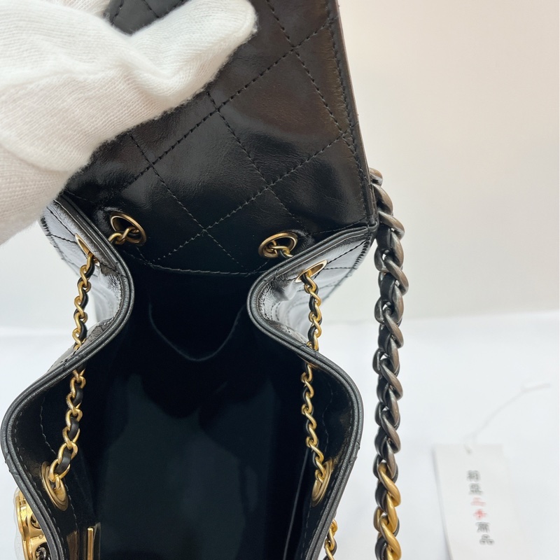 莉亞精品♡Chanel AS5293 25bag 亮面折紋小牛皮 二手-18